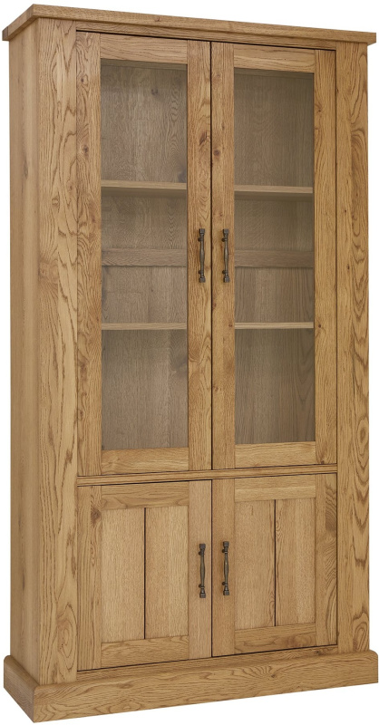 Westbury Rustic Oak Display Cabinet Westbury Rustic Oak Display Cabinet