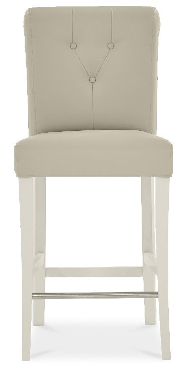 Montreux Soft Grey Upholstered Bar Stool - Grey Bonded Leather Montreux Soft Grey Upholstered Bar Stool - Grey Bonded Leather