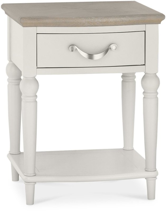Montreux Grey Washed Oak & Soft Grey 1 Drawer Nightstand Montreux Grey Washed Oak & Soft Grey 1 Drawer Nightstand