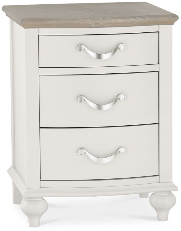 Montreux Grey Washed Oak & Soft Grey 3 Drawer Nightstand Montreux Grey Washed Oak & Soft Grey 3 Drawer Nightstand