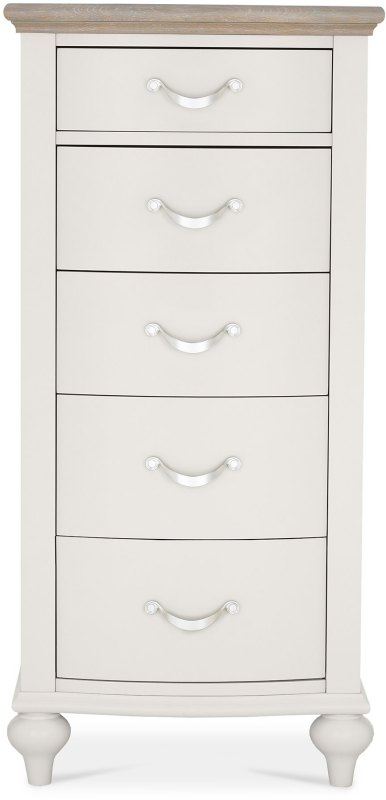 Montreux Grey Washed Oak & Soft Grey 5 Drawer Tall Chest Montreux Grey Washed Oak & Soft Grey 5 Drawer Tall Chest