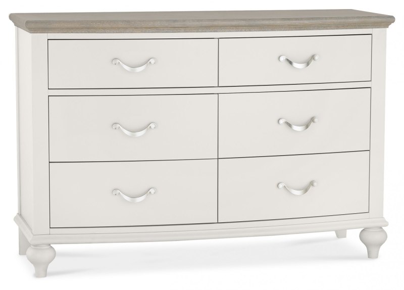 Ashley Grey Washed Oak & Soft Grey 6 Drawer Wide Chest Ashley Grey Washed Oak & Soft Grey 6 Drawer Wide Chest