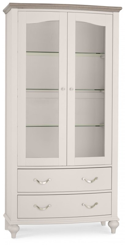 Ashley Grey Washed Oak & Soft Grey Display Cabinet Ashley Grey Washed Oak & Soft Grey Display Cabinet