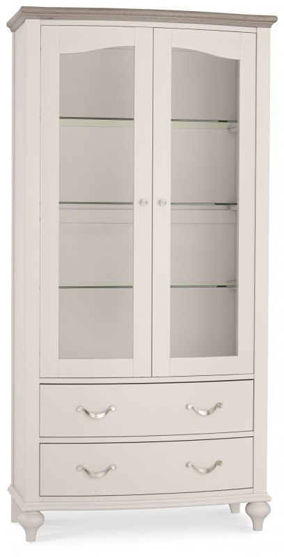 Montreux Grey Washed Oak & Soft Grey Display Cabinet Montreux Grey Washed Oak & Soft Grey Display Cabinet