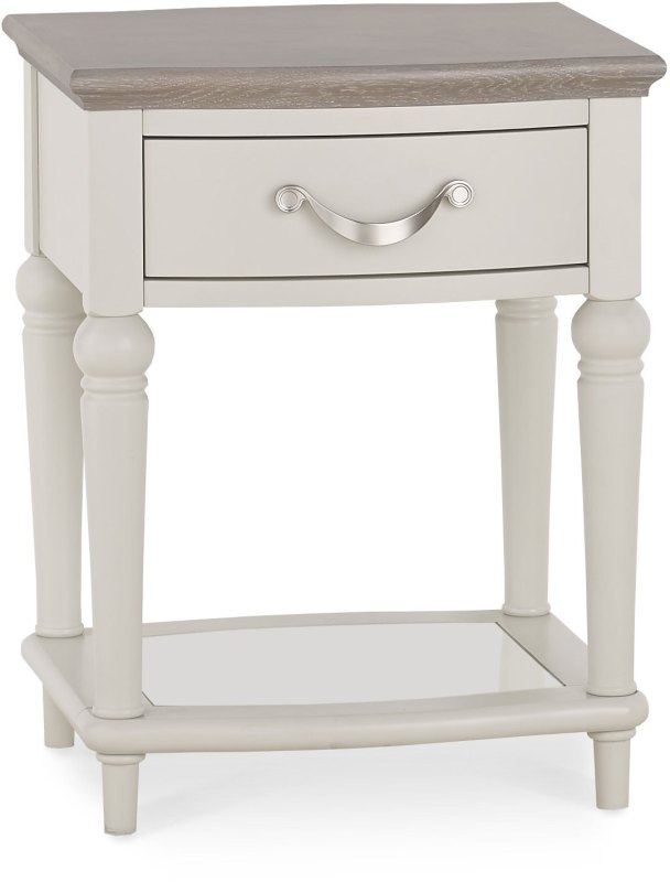 Montreux Grey Washed Oak & Soft Grey Lamp Table With Drawer Montreux Grey Washed Oak & Soft Grey Lamp Table With Drawer