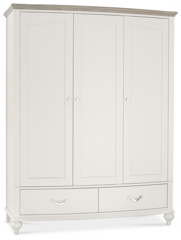 Ashley Grey Washed Oak & Soft Grey Triple Wardrobe Ashley Grey Washed Oak & Soft Grey Triple Wardrobe