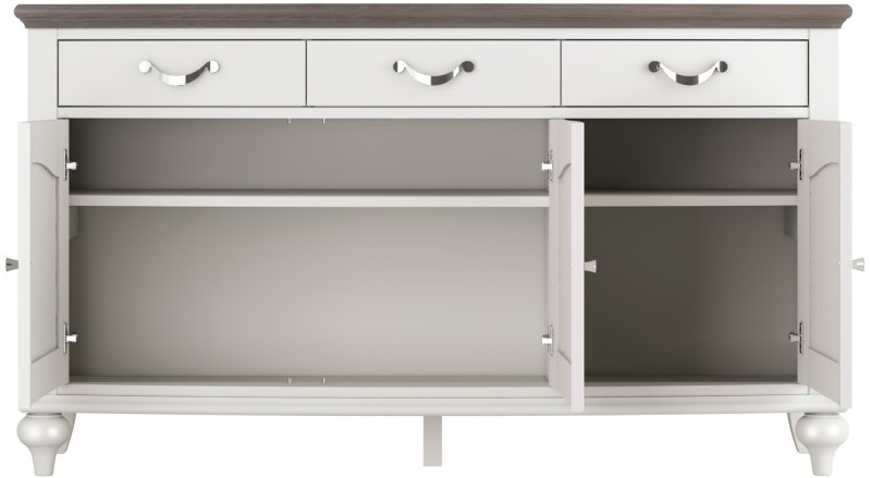Montreux Grey Washed Oak & Soft Grey Wide Sideboard Montreux Grey Washed Oak & Soft Grey Wide Sideboard