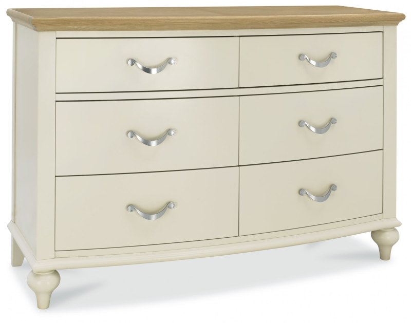 Ashley Pale Oak & Antique White 6 Drawer Wide Chest Ashley Pale Oak & Antique White 6 Drawer Wide Chest