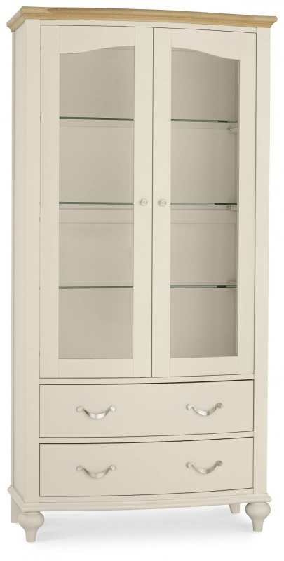 Ashley Pale Oak & Antique White Display Cabinet Ashley Pale Oak & Antique White Display Cabinet