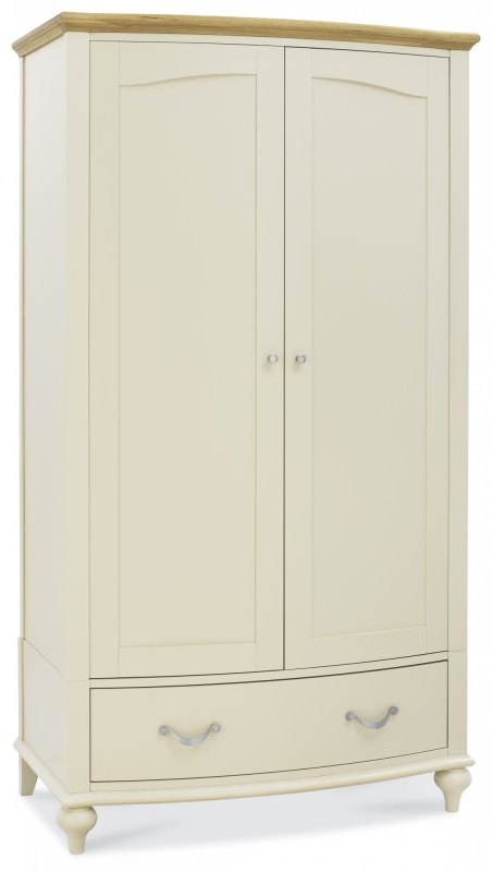 Ashley Pale Oak & Antique White Double Wardrobe Ashley Pale Oak & Antique White Double Wardrobe