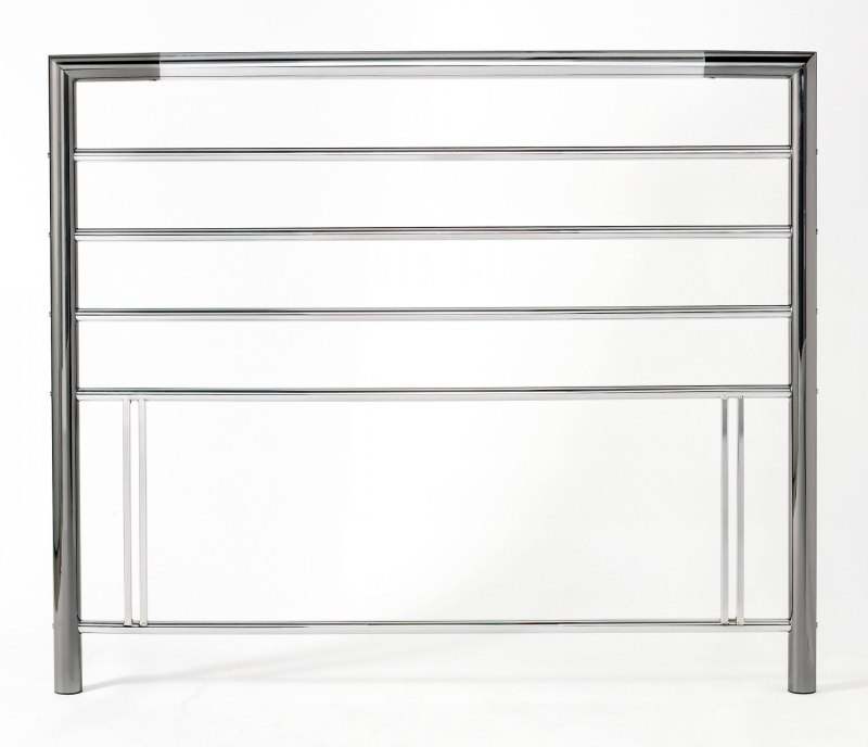 Urban Shiny Nickel & Black Nickel Headboard Small Double 122cm Urban Shiny Nickel & Black Nickel Headboard Small Double 122cm