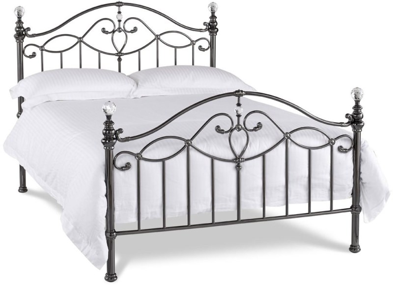 Elena Black Nickel Bedstead Small Double 122cm Elena Black Nickel Bedstead Small Double 122cm