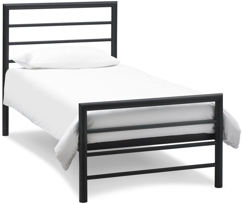 Urban Matt Black Bedstead Single 90cm Urban Matt Black Bedstead Single 90cm