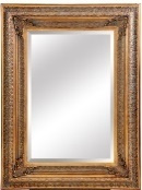 Wood Frame With Bevel Mirror - Gold Leaf Wood Frame With Bevel Mirror - Gold Leaf