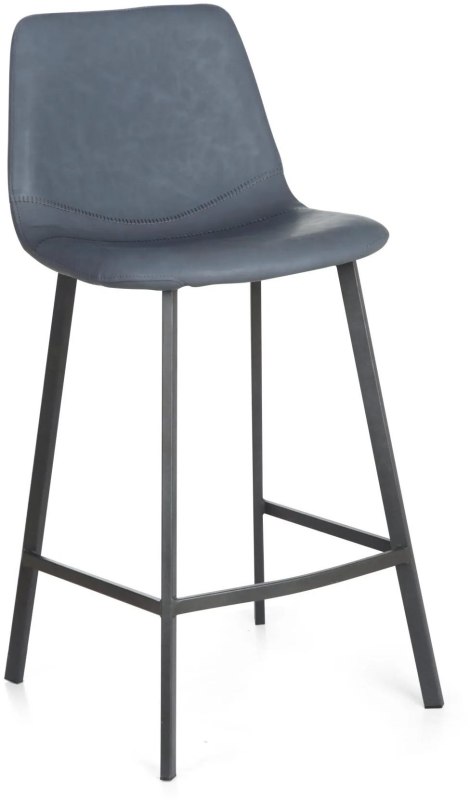 Vintage Blue Pu Counter Stool Vintage Blue Pu Counter Stool