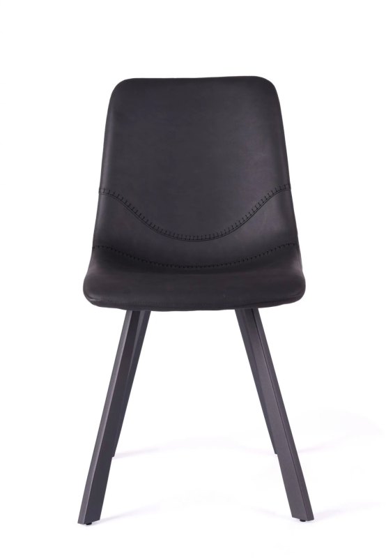 Vintage Black Pu Chair with Metal Leg Vintage Black Pu Chair with Metal Leg