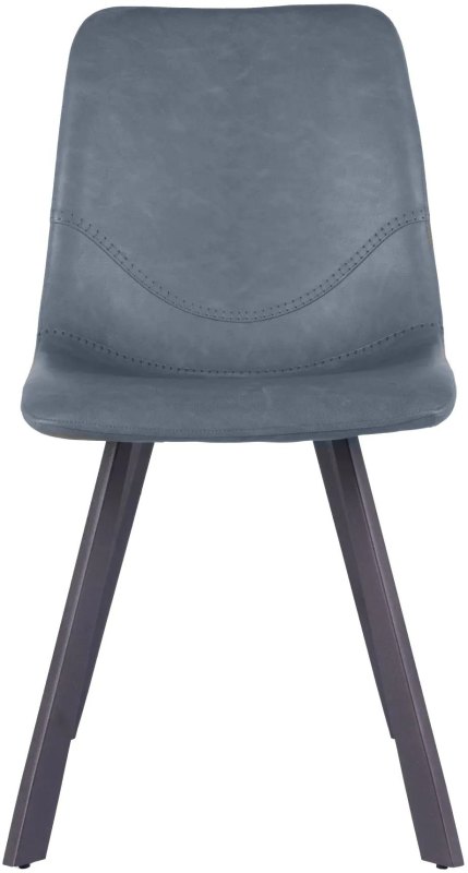 Vintage Blue Pu Chair with Metal Leg Vintage Blue Pu Chair with Metal Leg