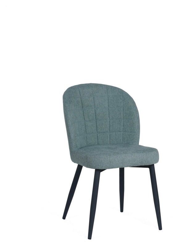 Clio Light Green Fabric Chair with Antracite Grey Metal Leg Clio Light Green Fabric Chair with Antracite Grey Metal Leg