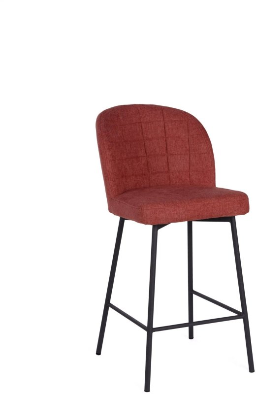 Clio Red Fabric Counter Stool Clio Red Fabric Counter Stool
