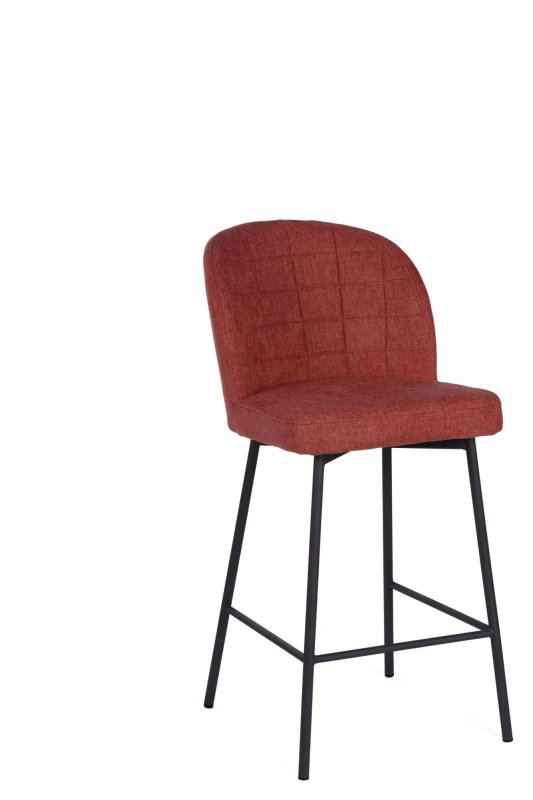 Clio Red Fabric Counter Stool Clio Red Fabric Counter Stool