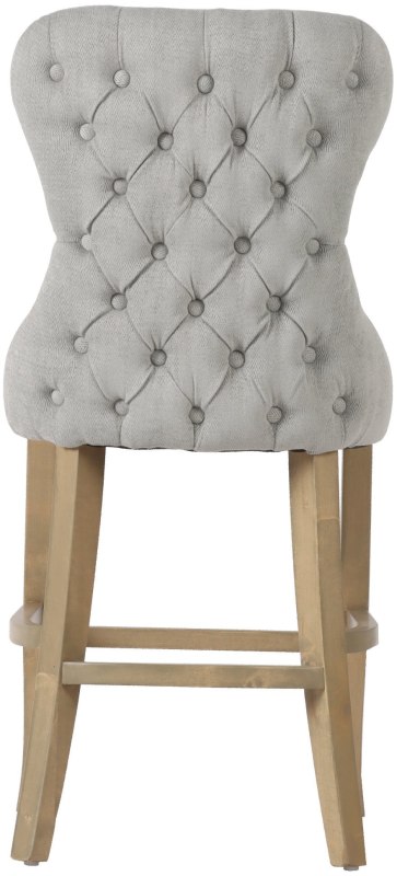 Guia Grey Button Back Counter Stool (With Piping) Guia Grey Button Back Counter Stool (With Piping)