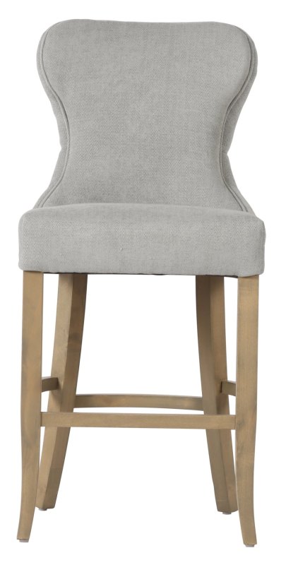 Guia Grey Button Back Counter Stool (With Piping) Guia Grey Button Back Counter Stool (With Piping)