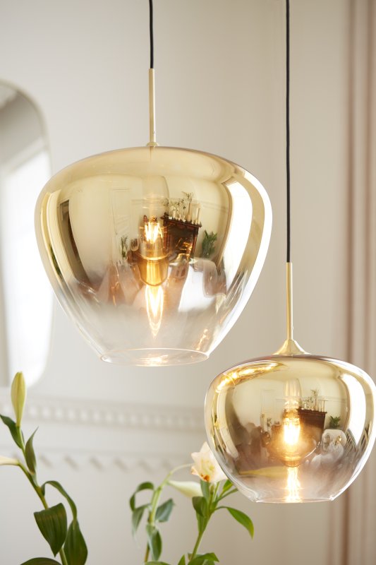 Hanglamp 40x34 cm MAYSON glas goud-helder+goud Hanglamp 40x34 cm MAYSON glas goud-helder+goud