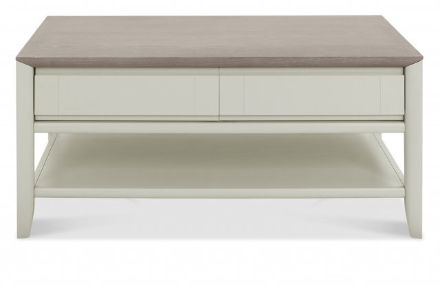 Palermo Grey Washed Oak & Soft Grey Coffee Table With Drawer Palermo Grey Washed Oak & Soft Grey Coffee Table With Drawer