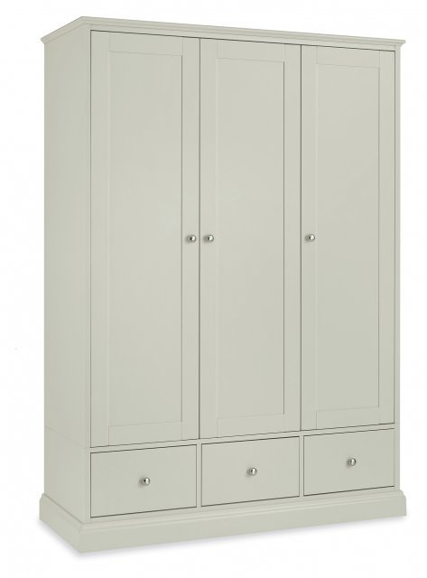 Rivendell Cotton Soft Grey Triple Wardrobe Rivendell Cotton Soft Grey Triple Wardrobe