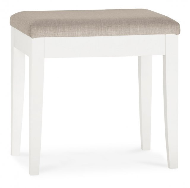 Ashby White Stool - Pebble Grey Fabric Ashby White Stool - Pebble Grey Fabric