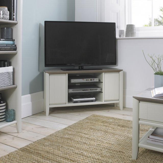 Bergen Grey Washed Oak & Soft Grey Corner Entertainment Unit Bergen Grey Washed Oak & Soft Grey Corner Entertainment Unit