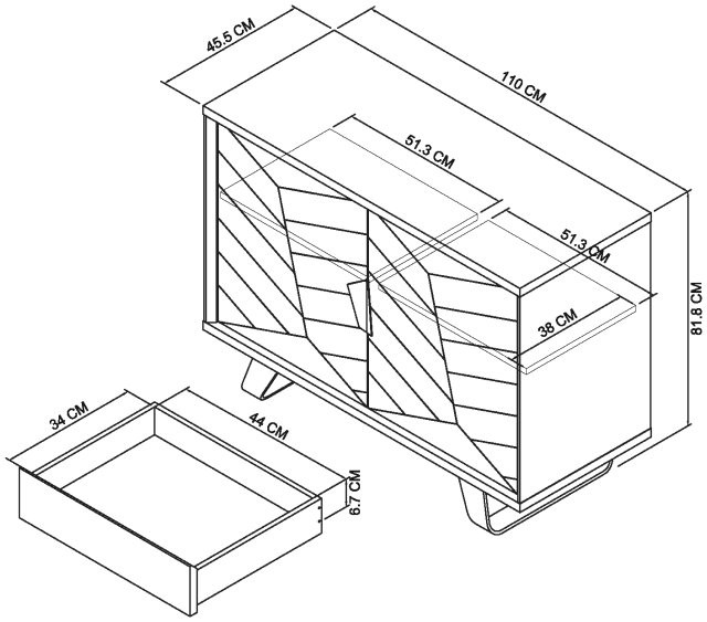 Carson Narrow Sideboard Carson Narrow Sideboard