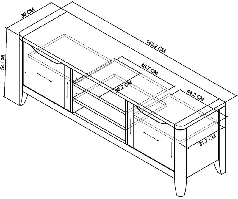 Chester Oak TV Unit Chester Oak TV Unit