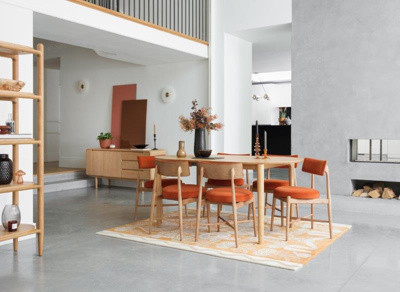 Flora Dining Chair (Orange) Pair Flora Dining Chair (Orange) Pair