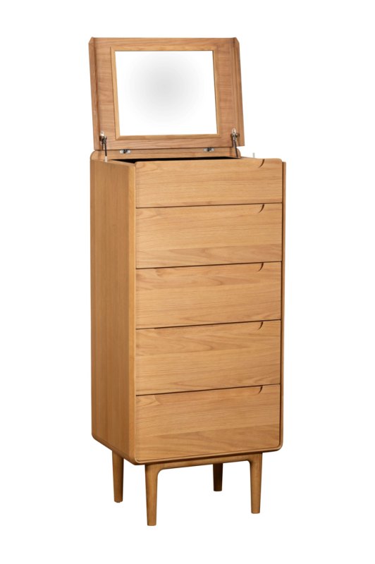 Winchester 5 Drawer Tall Chest With Mirror Winchester 5 Drawer Tall Chest With Mirror