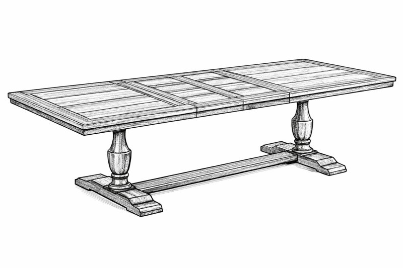 Siena Twin Insert Extending Dining Table