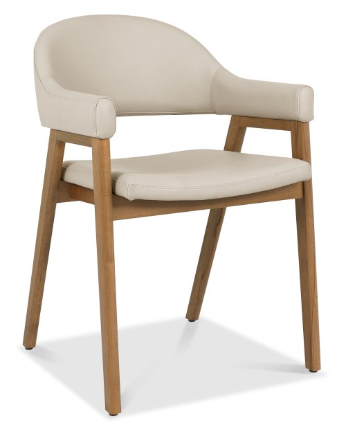 6049 09UA IV Camden Ivory Bonded Leather Armchair