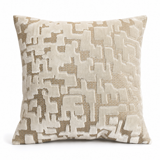 F+H Studio Moonhaze Geo cushion with geometric pattern