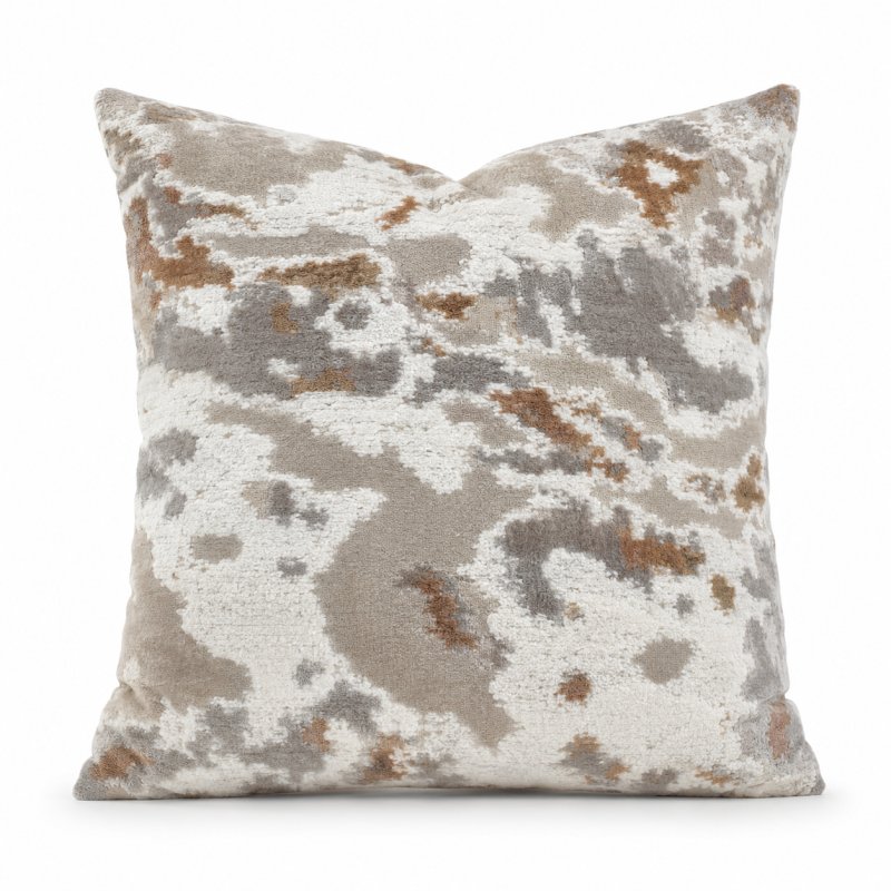 fh velvet abstract beige multi cushion