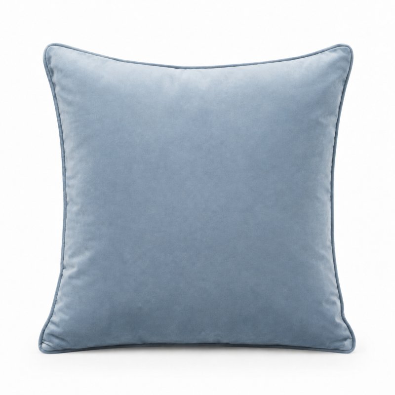 fh velvet plain gentle blue cushion