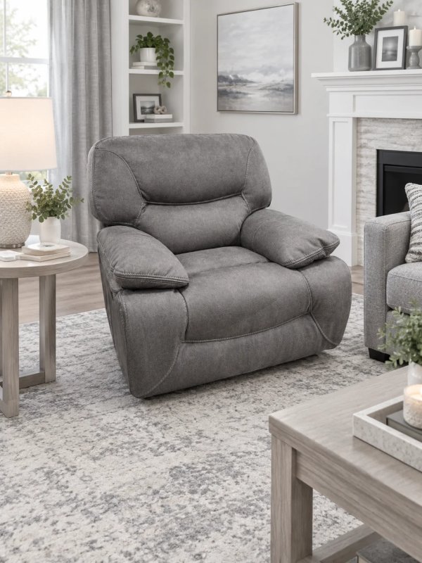 Gill Manwah 5799 glider recliner in Sulatry Grey
