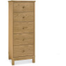 Atlanta Oak 5 Drawer Tall Chest