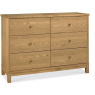 Atlanta Oak 6 Drawer Wide Chest