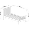 Atlanta Oak High Footend Bedstead Single 90cm Atlanta Oak High Footend Bedstead Single 90cm