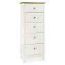 Atlanta Two Tone 5 Drawer Tall Chest