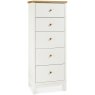 Atlanta Two Tone 5 Drawer Tall Chest
