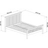 Atlanta Two Tone High Footend Bedstead King 150cm
