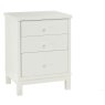 Atlanta White 3 Drawer Nightstand