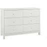 Atlanta White 6 Drawer Wide Chest