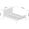 Atlanta White High Footend Bedstead Small Double 122cm Atlanta White High Footend Bedstead Small Double 122cm